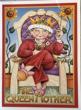 Mary Engelbreit Handmade Greeting Card-The Queen Mother
