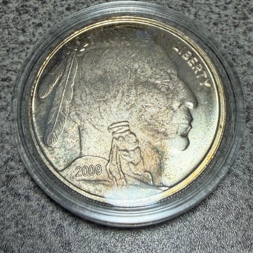 2009 1 TROY OZ .999 SILVER INDIAN HEAD BUFFALO ROUND – TONED BULLION