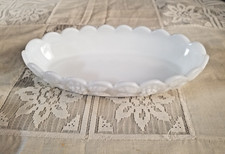 Vintage Westmoreland White Milk Glass Paneled...