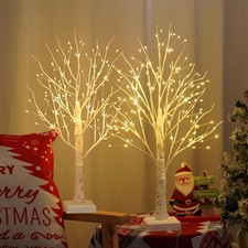 PXBNIUYA 2 Pack Artificial Tree Lamp Timer,DIY Birch Tree LED Light