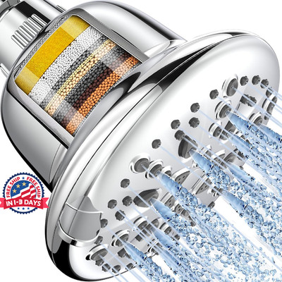 Ducha filtrada mano alta presion 7 modos elimina cloro reduce picazon piels