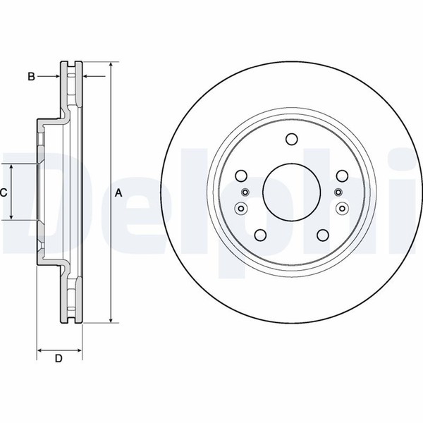 2X Bremsscheibe Delphi BG4764C FüR Suzuki Cross SX4 Jy Vitara Ly Akk 310 Apk 414-image