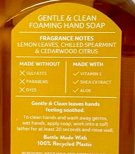 Bath Body Works FRESH AMALFI LEMON Gentle Foaming Hand Soap 8.75 oz 3 PACK - Image 2 of 2