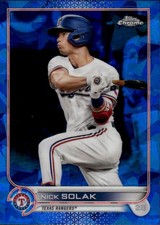 2022 Topps Chrome Sapphire Edition Nick Solak #172 Texas Rangers 26H