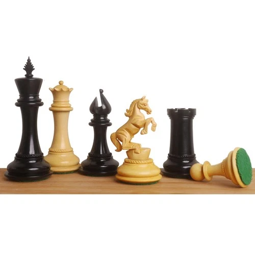 4.5" Incitatus Luxury Staunton Chess Set–Chess Pieces Only - Ebony Wood