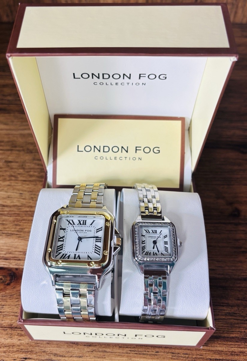 London Fog His and Hers Watch Set Two-Tone Silver Gold  display picture 2