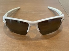 Used Oakley Flak 2.0 XL OO9188-7659 Polished White Prizm Black Iridium Polarized