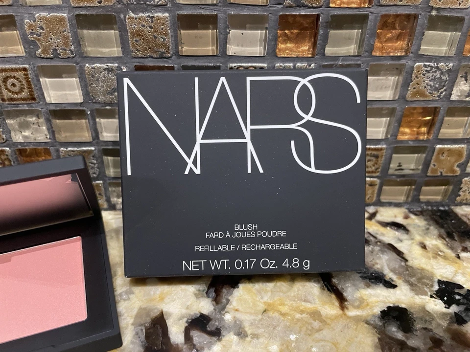 Rubor en polvo NARS 237 GARGANTA PROFUNDA rosa suave con brillo dorado 0,17 oz tamaño completo nuevo en caja Foto 3 de 4