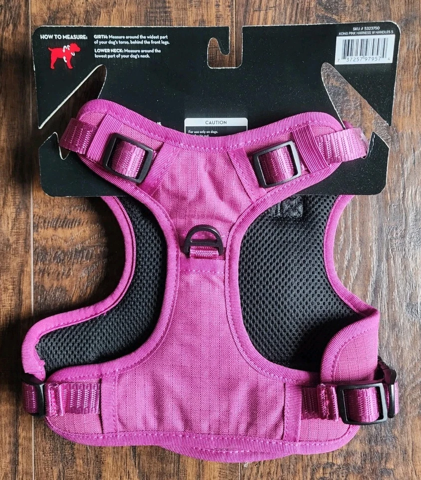 KONG® Bolsa de Residuos Ultra Duradera Arnés Reflectante para Perros, Rosa, Talla S, ¡NUEVO!! Foto 2 de 4