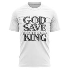 God Save the King Mens T-Shirt Patriotic England UK Pride Top English Fan Shirt