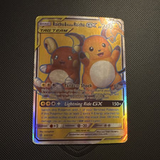 Pokemon Co. Raichu & Alolan Raichu GX 260 HP Holo Full Art 220/236 Unified Minds on eBay