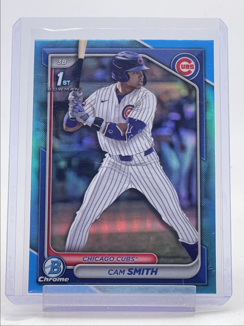 CAM SMITH 2024 BOWMAN CHROME DRAFT 1ST SKY BLUE CUBS Q4782
