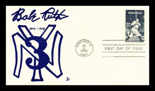 US COVER FIRST DAY OF ISSUE BABE RUTH CHICAGO ILLINOIS 1983