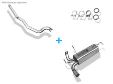  Edelstahl Racinganlage ab Kat Peugeot 206 RC 1x76mm rund scharfkantig