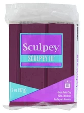 Sculpey III Oven-Bake Clay 2oz-Plum - 5 Pack