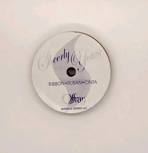 Sheerly Yours Offray 1/4” White Ribbon Spool 5 Yards - Image 2 of 3