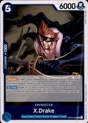 One Piece - X.Drake (OP05-055-V1) - Rare