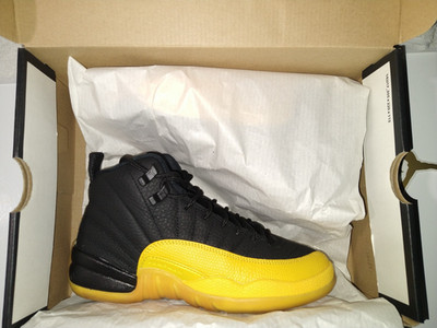 Air Jordan 12 Retro (Gs) 4Y Black/University-Gold/Black Authentic 