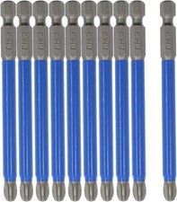 Magnetic Phillips PH3 Bits Set 10Pcs 3.5in Long Shank Anti Slip Screwdriver