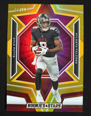 2023 Rookies & Stars Kyle Pitts #6 Falcons Gold Parallel 8/10 Jersey# Match