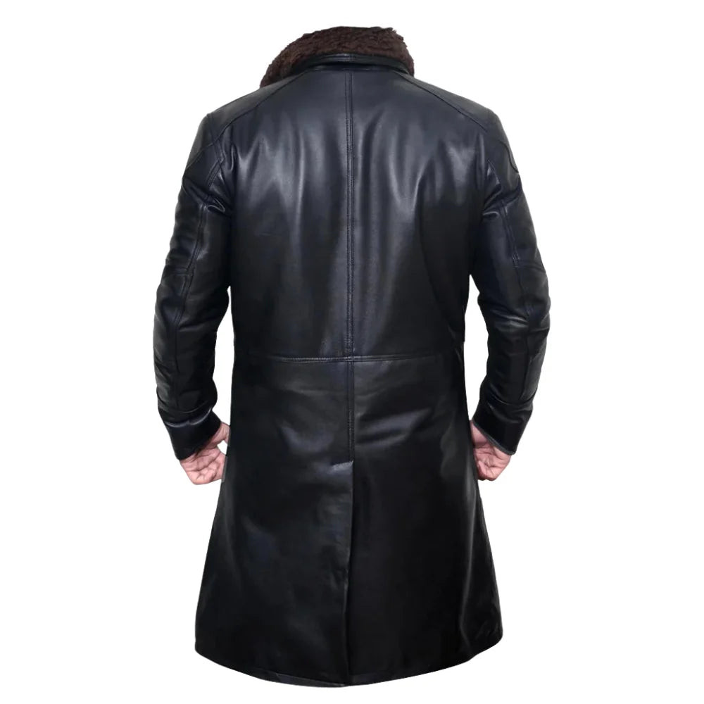 Ryan Gosling's Black Blade Runner 2049 Handmade Trench Coat image 5