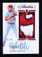2021 Panini Flawless Rookie Ruby 5/20 Dylan Carlson #RPA-DC Patch Auto 0w3
