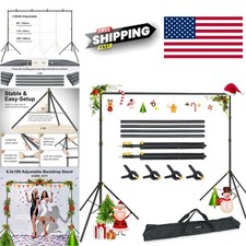 Backdrop Support Stand Kit 10ft Wide 6.5ft High Adjustable Photography System