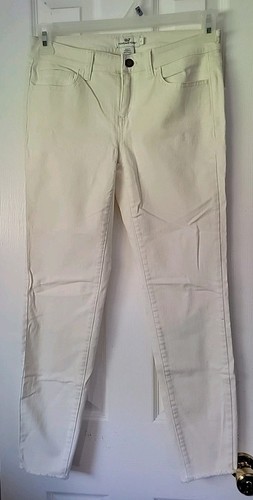 Vineyard Vines Womens Cream Denim Crop Jeans Stretch Size 4