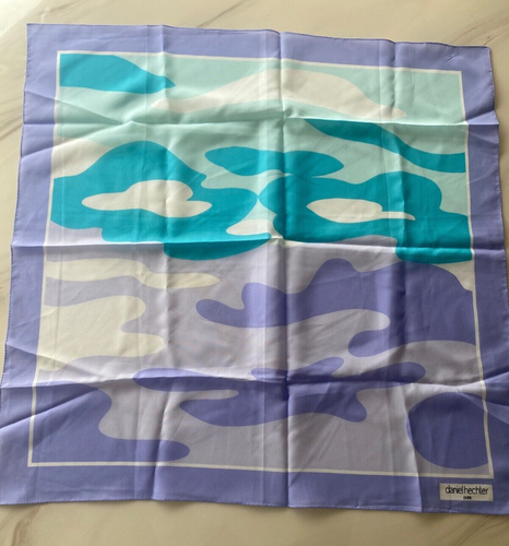 Foulard Carré En Soie – Daniel Hechter Paris – Modèle Vintage Multicolore