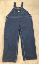 Liberty Overalls Men’s 50 X 27.5 Blue Denim Workwear Farmer Bibs Dark Wash