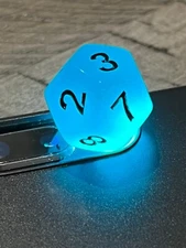 RARE! Armory / Koplow ??? dark blue glow-in-dark d12 rpg d&d dice 120123@