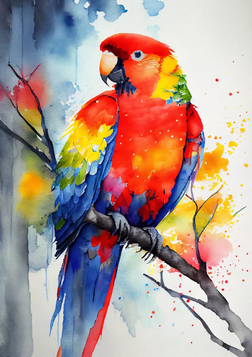 Parrot painting cheap