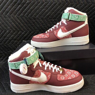 Nike Air Force 1 High ''Nordic Christmas'' DC1620-600 Men's size 10 US NEW DS