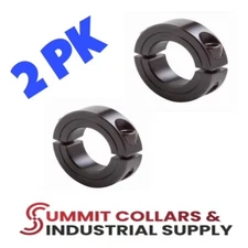 1-3/16”DOUBLE SPLIT STEEL NEW CLAMPING SHAFT COLLAR BLACK OXIDE (Qty 2)Free Ship