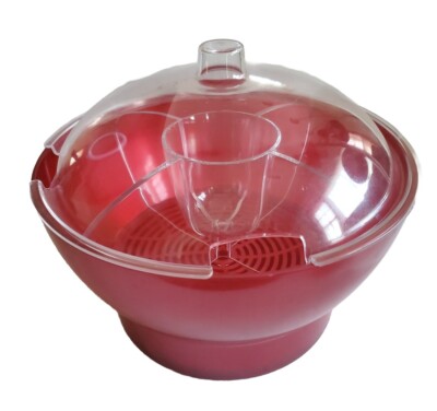 4 Pc Acrylic Chiller Serving Set Container (Large) Keep Food Cold on Ice Red 