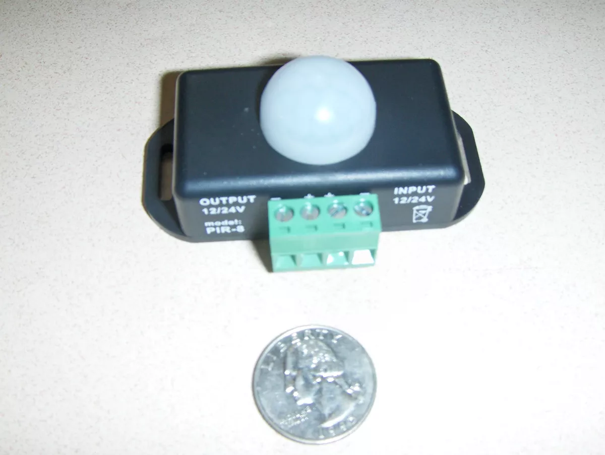 12 VOLT Motion Detector sensor switch PIR 12 12 volt DC w timer great for LED s