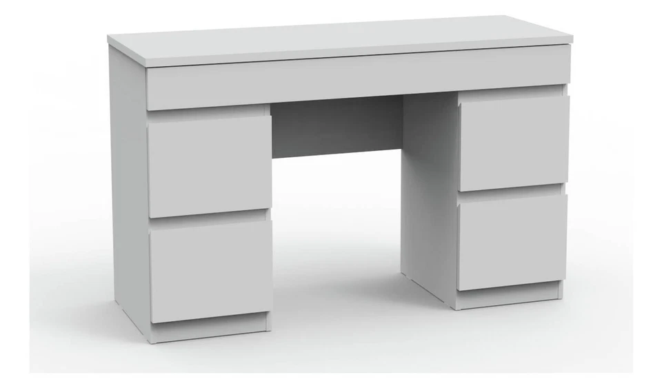 Jenson 5 Drawer Dressing Table - Matte White