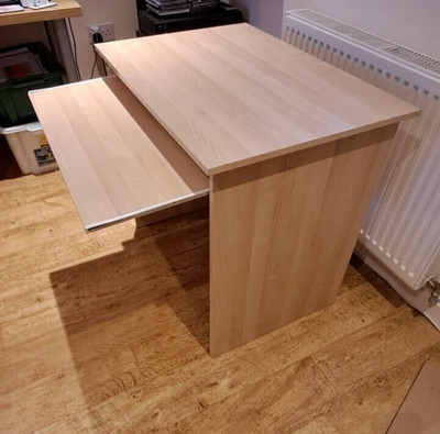 Computer desk with extendable shelf, width 795mm, height 740mm, depth ...