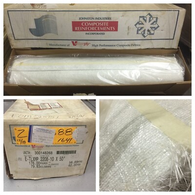 (62 Yards) Vectorply Fiberglass E-TLXMP 2208-10x50'' Marine Boat Fiberglass
