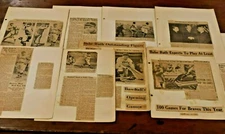 Rare 1935 BABE RUTH Original Newspaper Article Lot-LAST SEASON w/BOSTON BRAVES