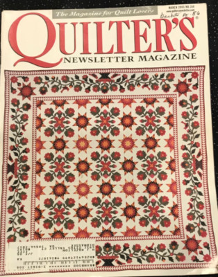 Quilter's Newsletter Magazine* March 2003 * Quilt Pattens Intact *Illustrated *