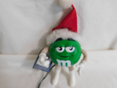 M Ms Lady Green Plain Telco Motionette Santa Hat 7 Inches Tall