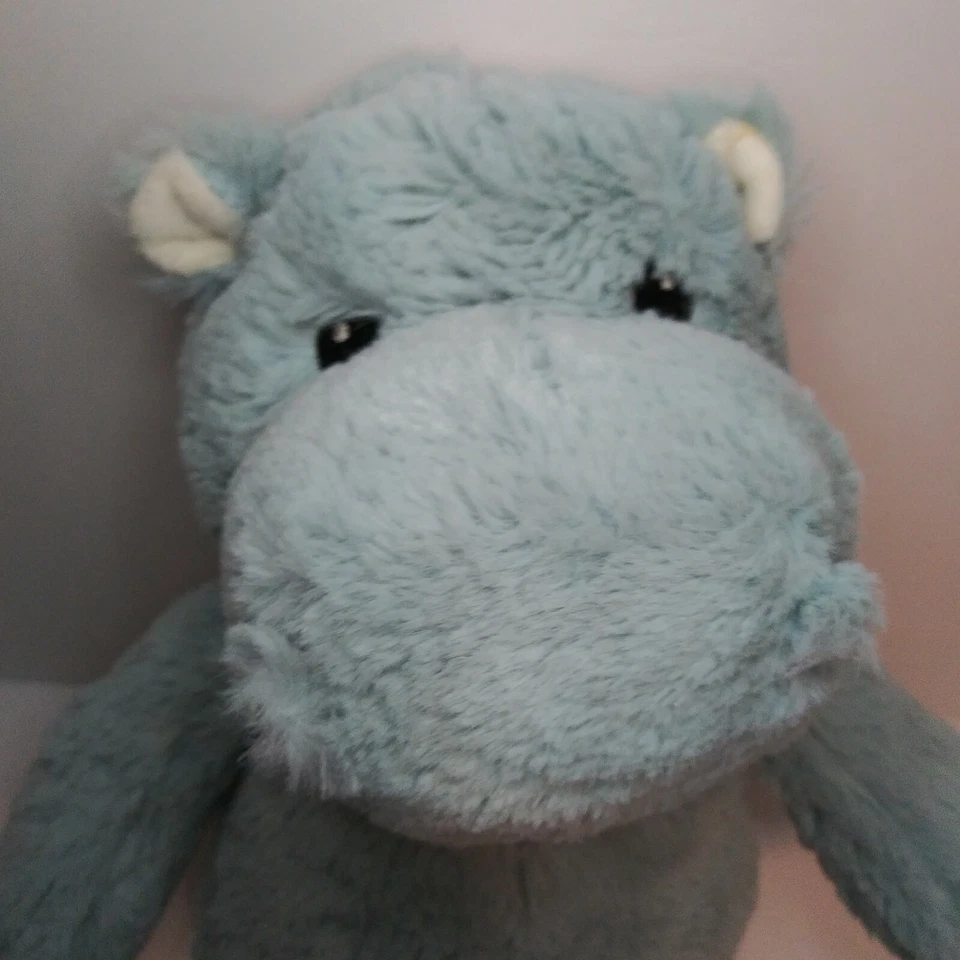 Peluche Cloud B azul soñador Hugginz hipopótamo 14 pulgadas peluche estrellas amarillas  Foto 2 de 4