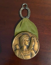 Vintage MID CENTURY JARU? GREEK / ROMAN SOLDIER HANGING MEDALLION 