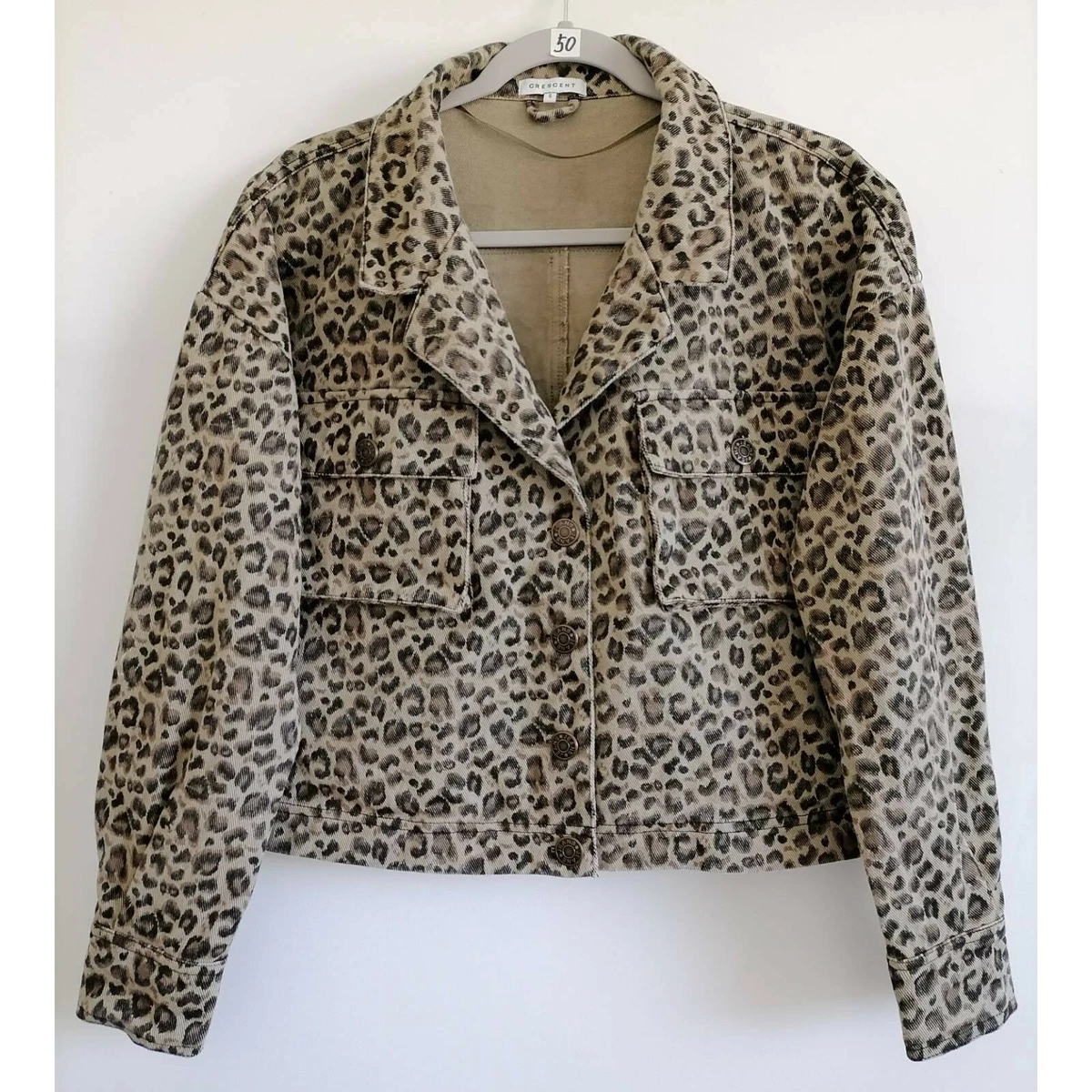 Leopard jean jacket discount