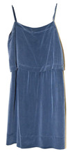 Madewell Blue Silk Chiffon Adjustable Spaghetti Strap Pullover Dress Size 4