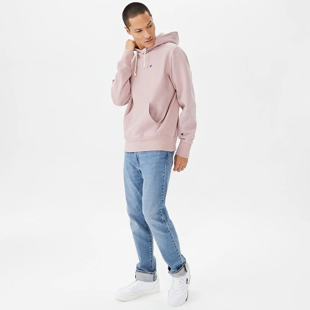 Champion pink top hoodie men