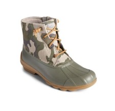 WOMEN'S SPERRY TOP-SIDER SYREN GULF CAMO DRIFTWOOD DUCK BOOTS SIZE 5 M