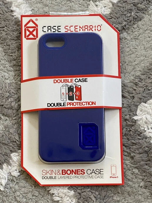 Nuevo En Paquete Estuche Sellado Escenario Iphone 5 Doble Estuche Capa Protección Azul Foto 2 de 4