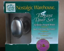 Dummy Set Satin Nickel Rose Oval Nostalgic Warehouse 703234 CLAHOM VN22    S6408